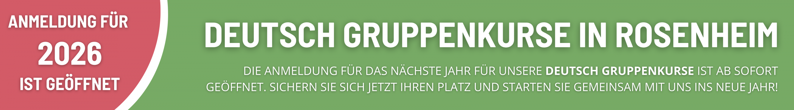 Green and Yellow Modern Grand Opening Banner Landscape (3) Deutsch Gruppenkurse in Rosenheim mit gratis Probestunde